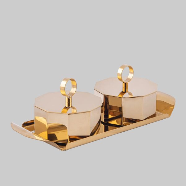 Luxury Golden Dryfruit Serving Set