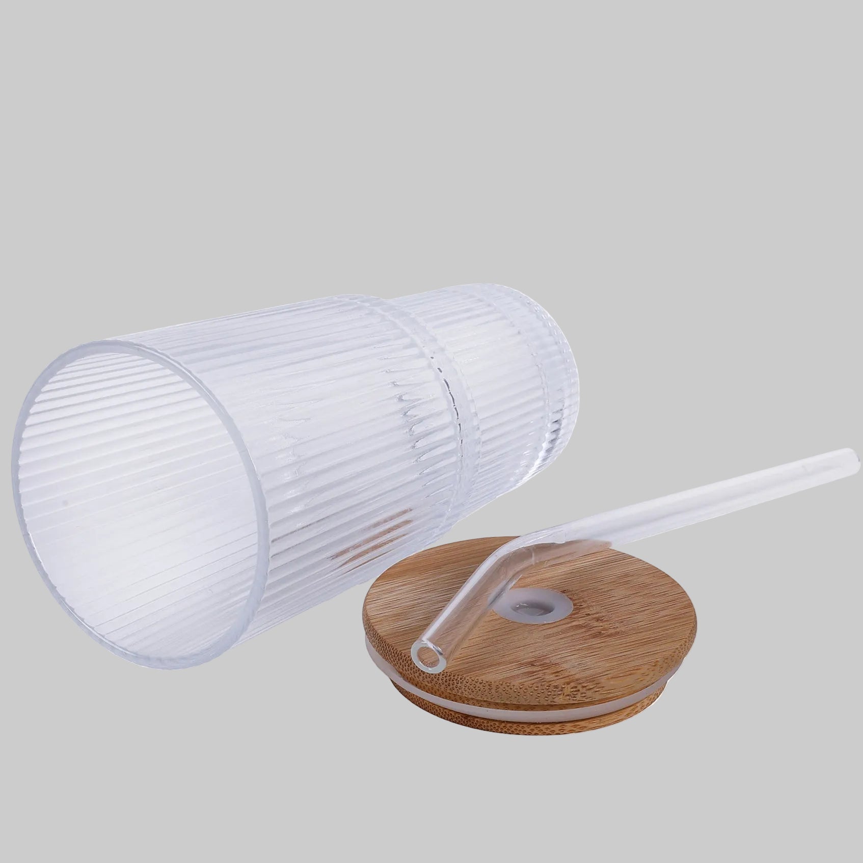 Striped Glass Straw Tumble - Set Of 4 - Image 3
