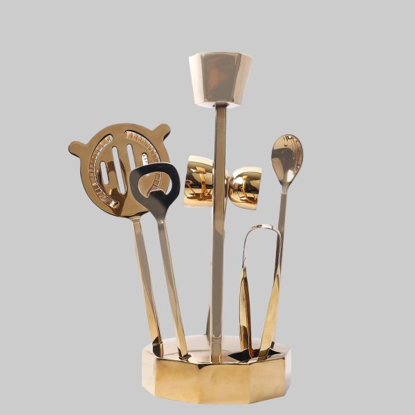 Premium 5-Piece Bar Set With Stand