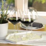 BURGUNDY WINE CRYSTAL GLASS - SET OF 4-MADE IN GERMANY
