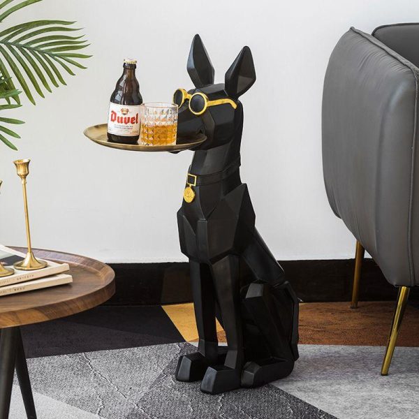 The Lean Dog Figurine With Tray