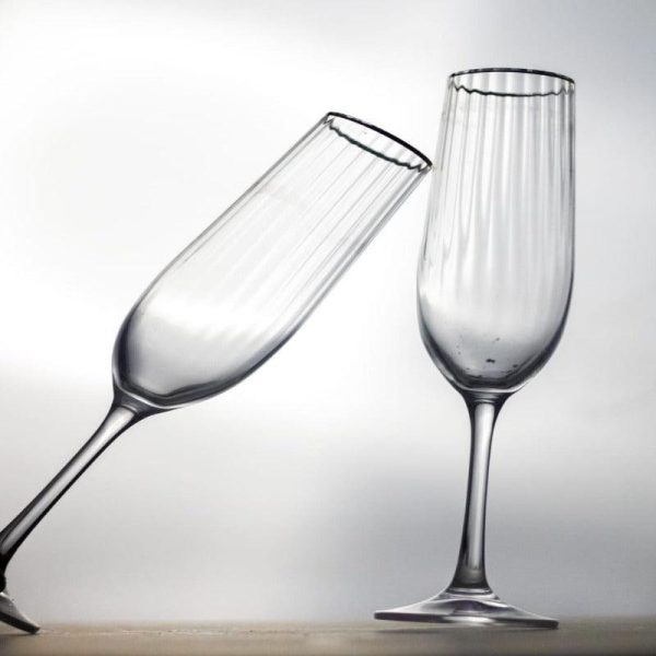 STRIPE FLUTE GLASS - SET OF 2