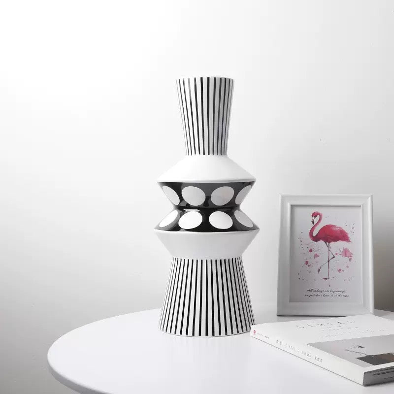 Black & White Decorative Vase