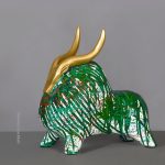 PAINTED YAK SCULPTURE