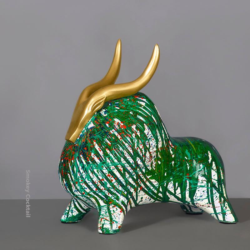 PAINTED YAK SCULPTURE