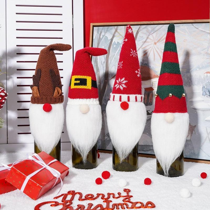 CHRISTMAS WINE BOTTLE COVER - Set Of 4 - Image 2
