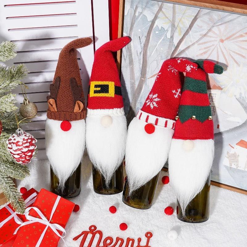 CHRISTMAS WINE BOTTLE COVER - Set Of 4 - Image 3