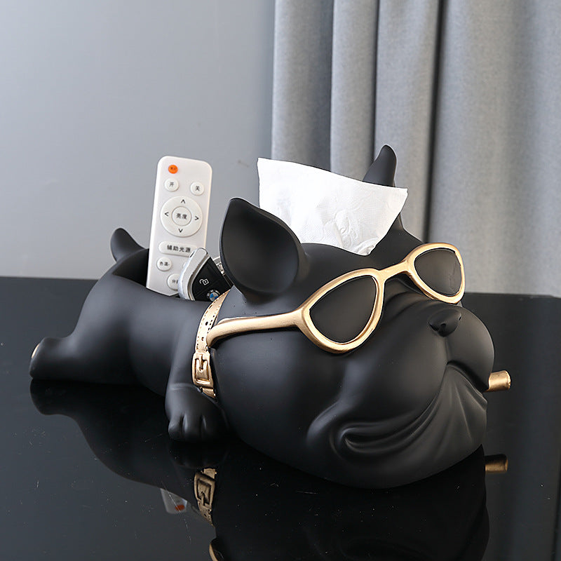 FRENCH BULL DOG STORAGE BOX AND TISSUE HOLDER - Image 2