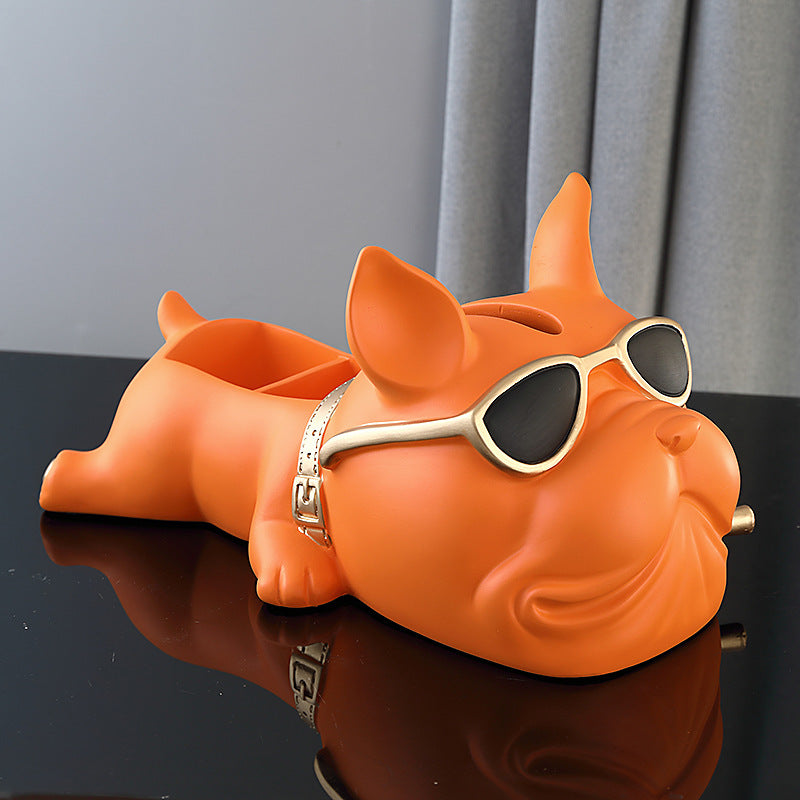 FRENCH BULL DOG STORAGE BOX AND TISSUE HOLDER - Image 3