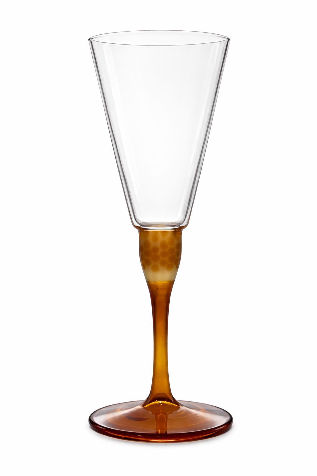 Handcrafted Amber champagne Glass - set of 2 - Image 4
