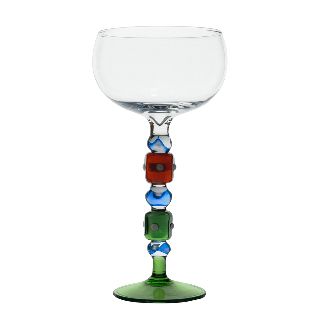 handcrafted Artistic Stem Cocktail Glass - set of 2 - Image 3