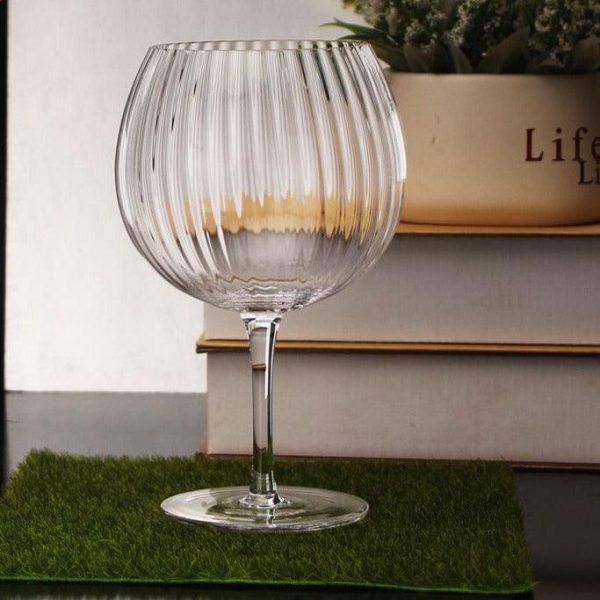 Striped Elegance Gin Goblet