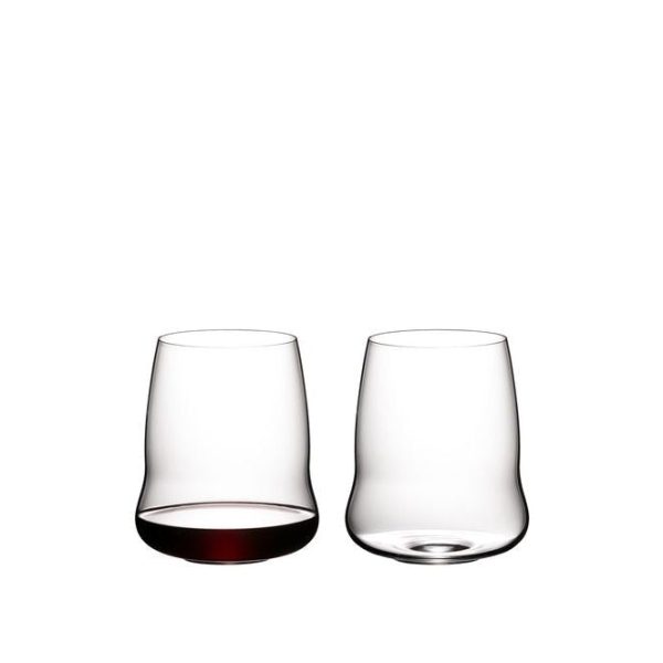 MADE IN GERMANY - Riedel Stemless Wings Cabernet Sauvignon CRYSTAL GLASS - SET OF 2
