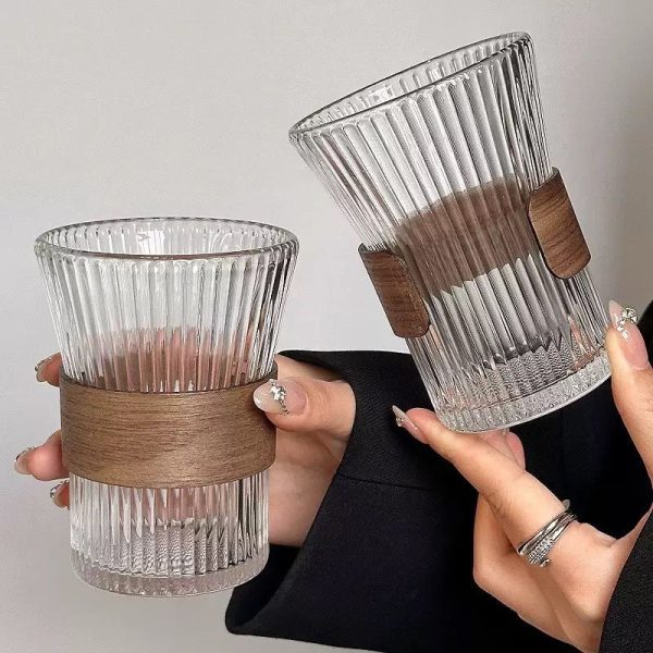 Wood Ring Handle Tea Cup - Set Of 6