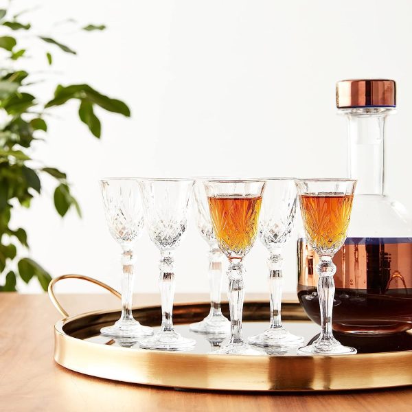 made in italy - melodia Spirits crystal glass - set of 6 (50 ml)