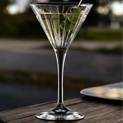 made in italy - timeless Martini crystal glass - set of 2