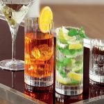 made in italy - bach tall crystal glass - set of 2