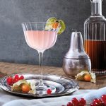 made in italy - bach retro cocktail crystal glass - set of 2