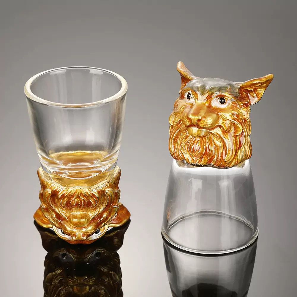Safari Animal Head Shotglass - Set Of 6 (Gift Box) - Image 3