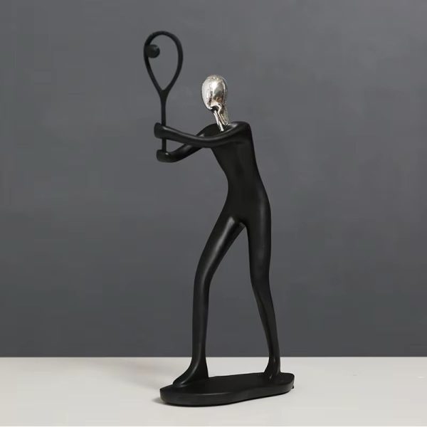 Badminton Player Sculpture
