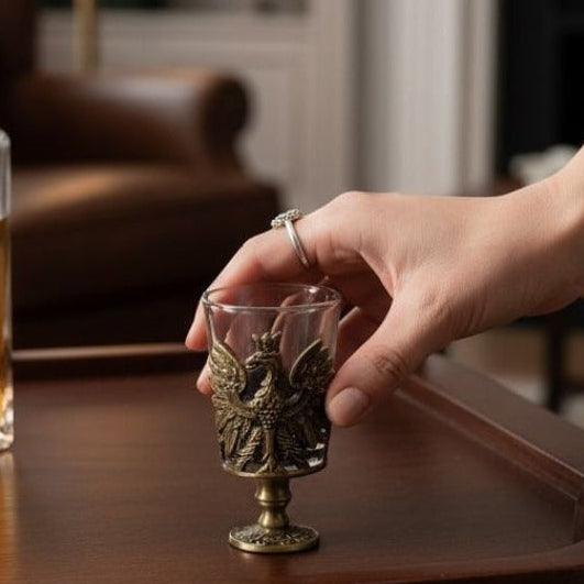 premium designer eagle shot glass - set of 6 (gift box)