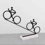 Cyclists Climbing Decor