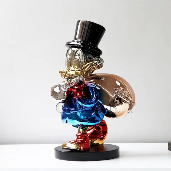 Playful Metallic Duck Home Decor