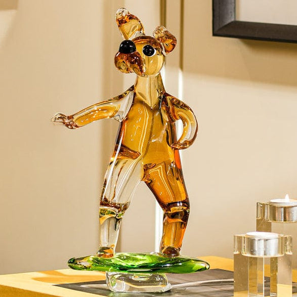 Artisan Crafted Crystal Dog Decor