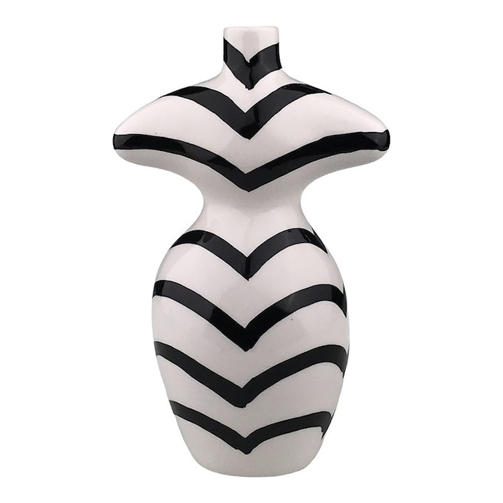 Black & White Decorative Vase - Image 4