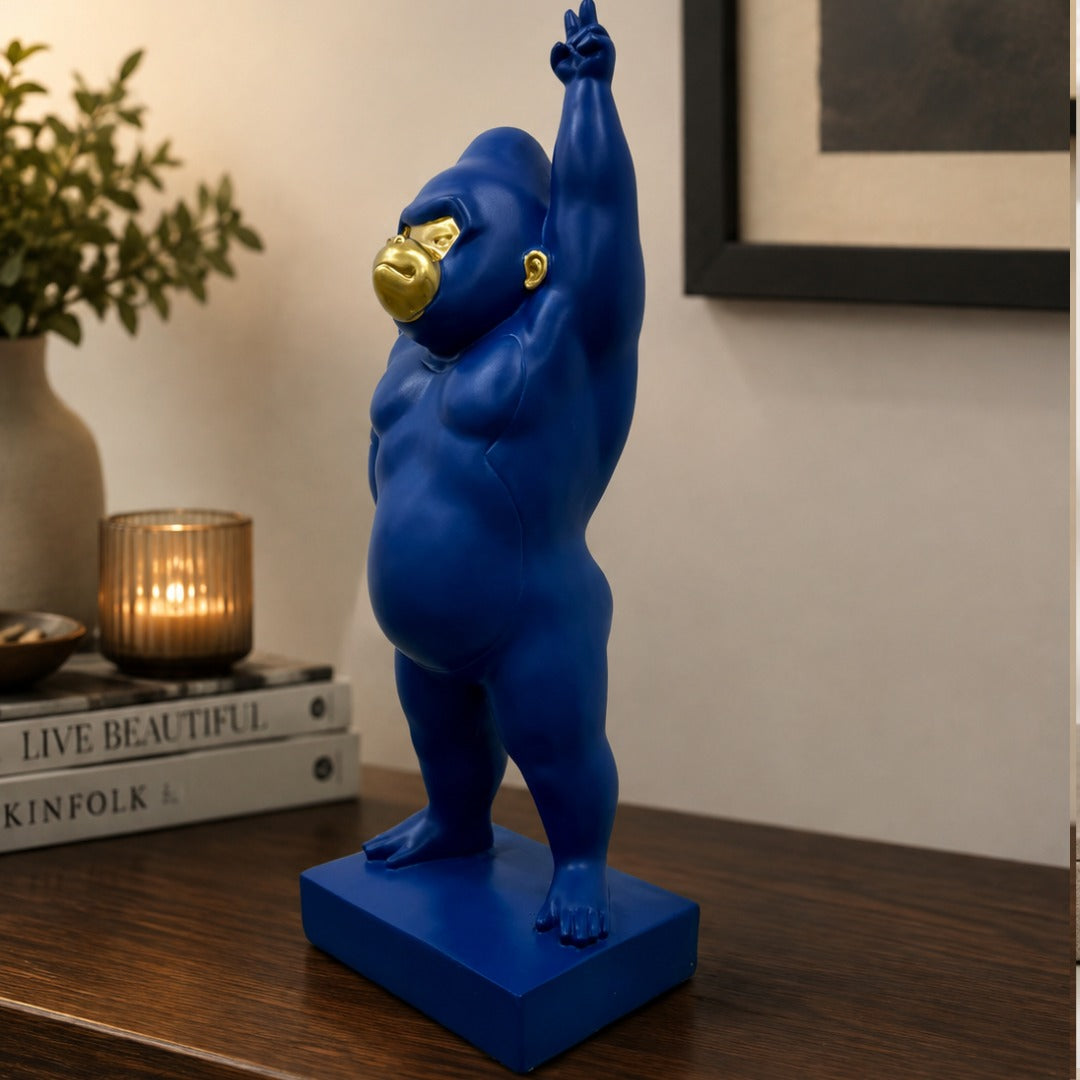 Blue Gold Gorilla Decor - Image 2