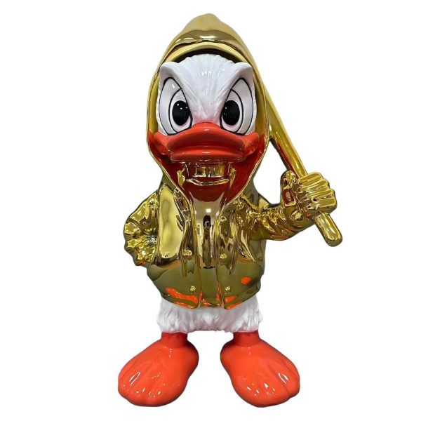 Glossy Gold Donald Duck Collectible Figurine - Imported