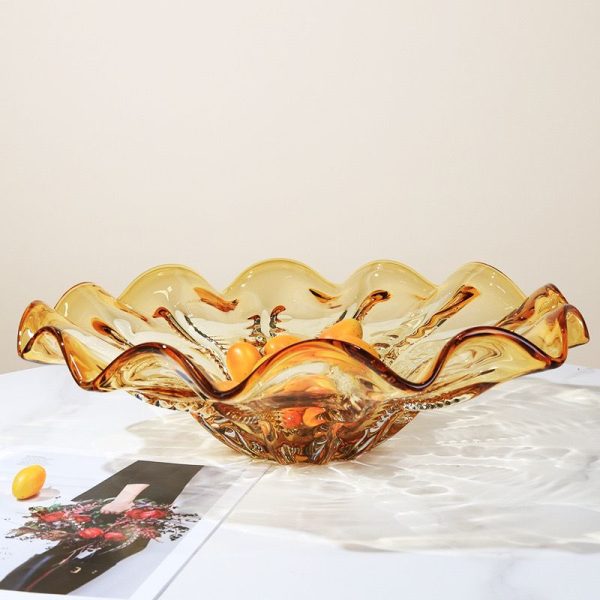 Yellow Crystal Luxe Decorative Centerpiece