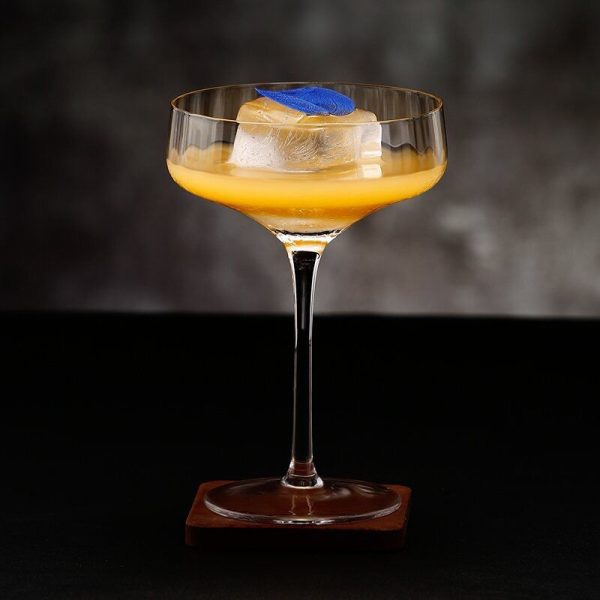 Modern Stripe Cocktail Coupe Glass - Set Of 6