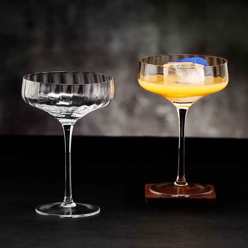 Modern Stripe Cocktail Coupe Glass - Set Of 6 - Image 4