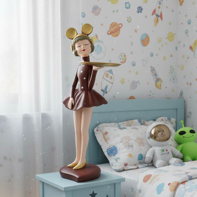 Charming Girl Butler Tray Figurine - Image 5