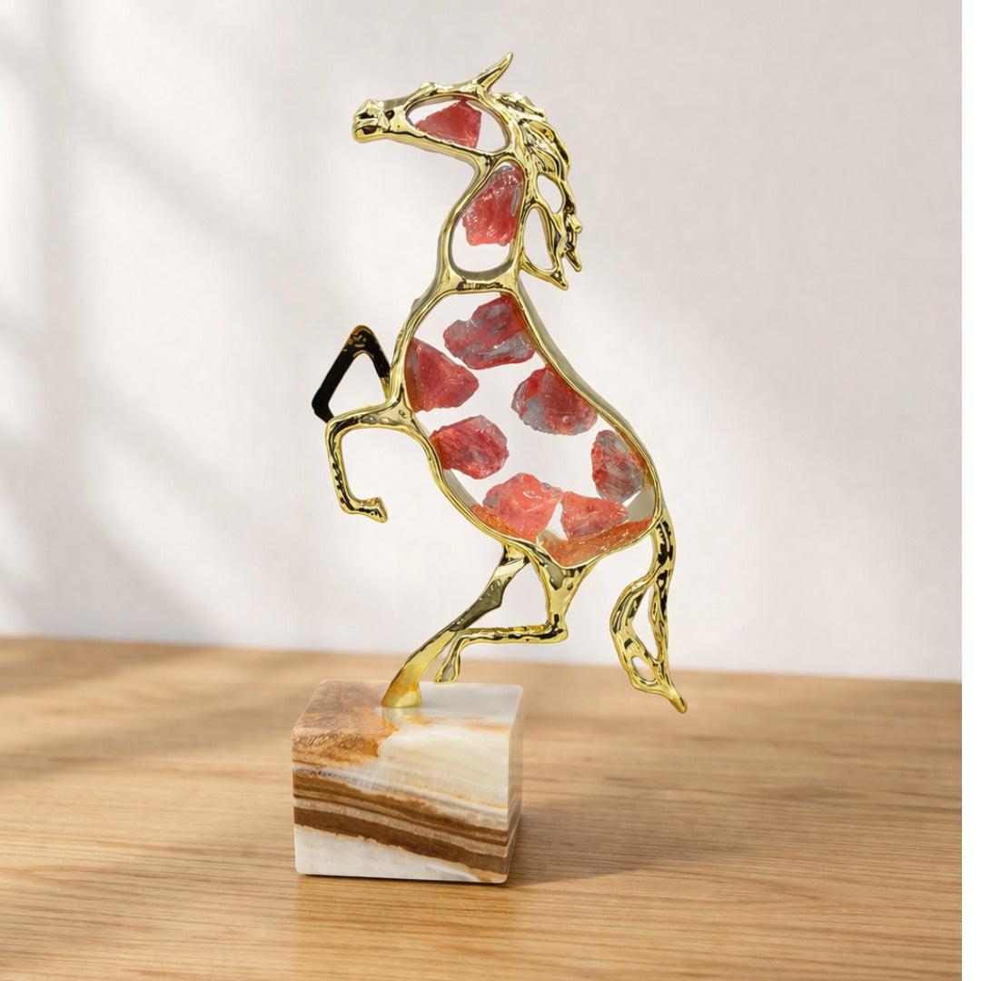 Metal Stone Running Horse - Image 4