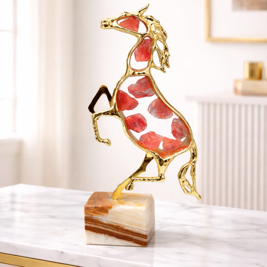 Metal Stone Running Horse - Image 5