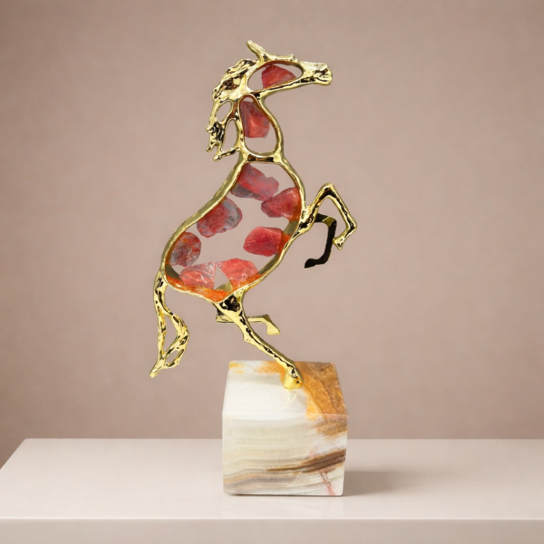 Metal Stone Running Horse - Image 6