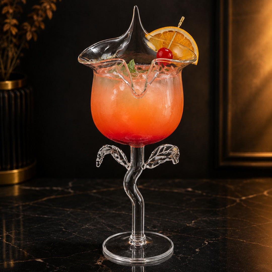 Flower Stem Cocktail Glass - Set Of 2 - Image 2