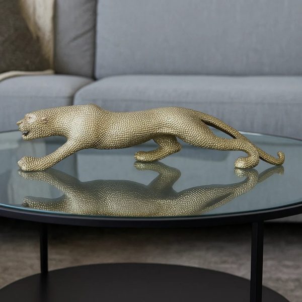 GLAM LEOPARD HANDMADE SCULPTURE