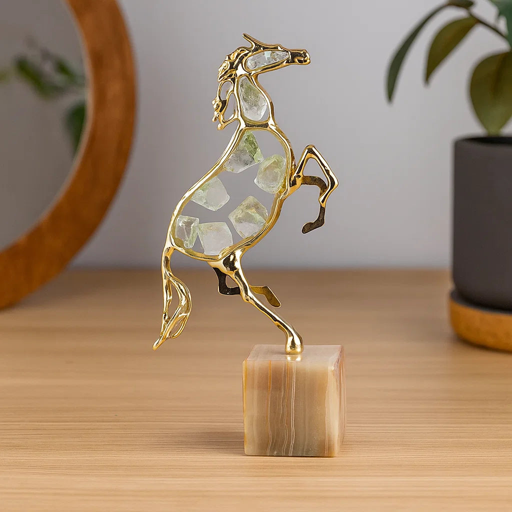 Metal Stone Running Horse - Image 3