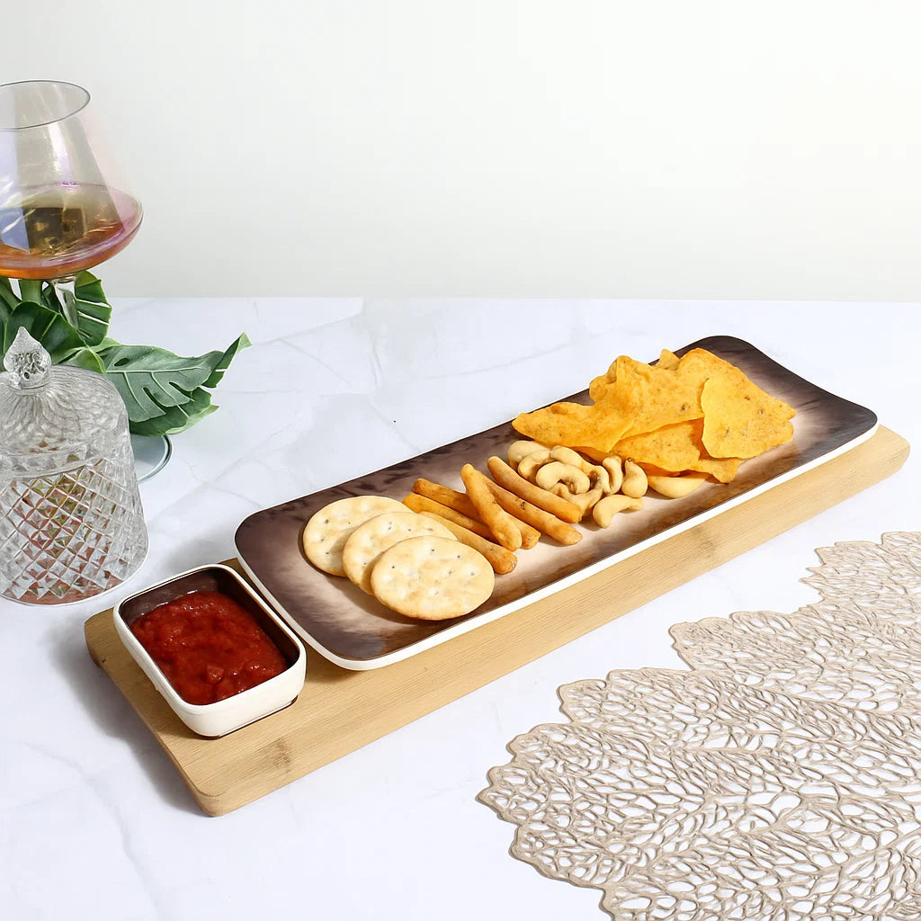 Ombre Serving Platters - Brown - Image 4