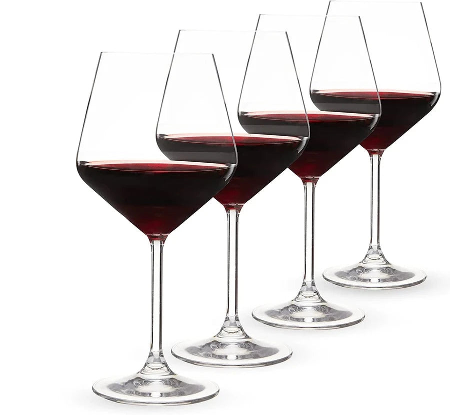 BURGUNDY WINE CRYSTAL GLASS - SET OF 4-MADE IN GERMANY - Image 2