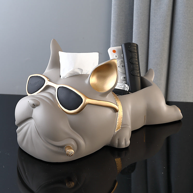 FRENCH BULL DOG STORAGE BOX AND TISSUE HOLDER - Image 7