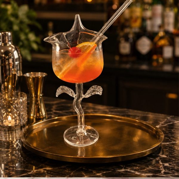 Flower Stem Cocktail Glass - Set Of 2