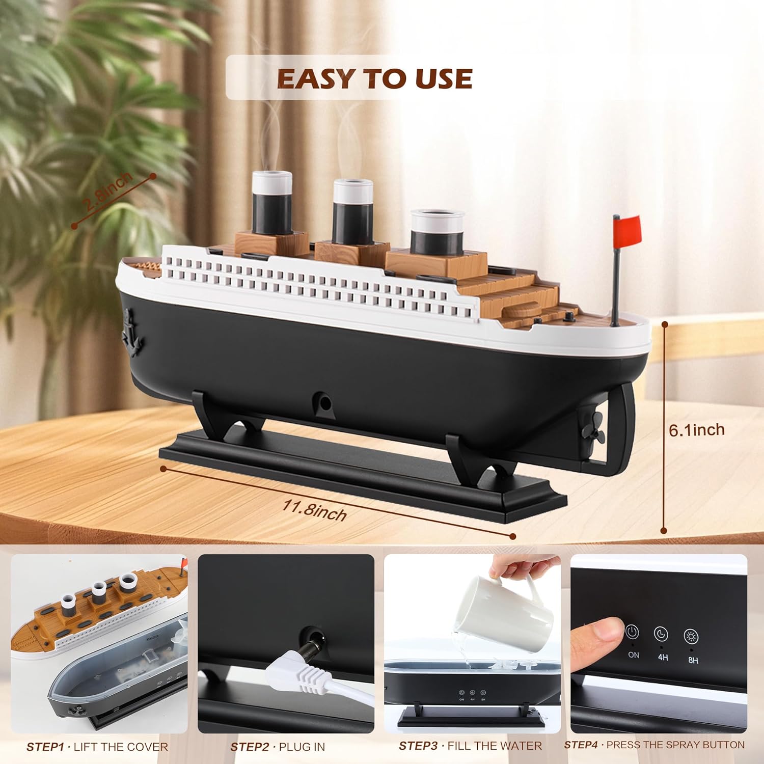Cruise LED Jellyfish Aroma Humidifier Diffuser - Image 2