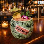 Drink Me Ceramic Tiki Cocktail Glass - Set Of 4
