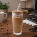 Striped Glass Straw Tumble - Set Of 4